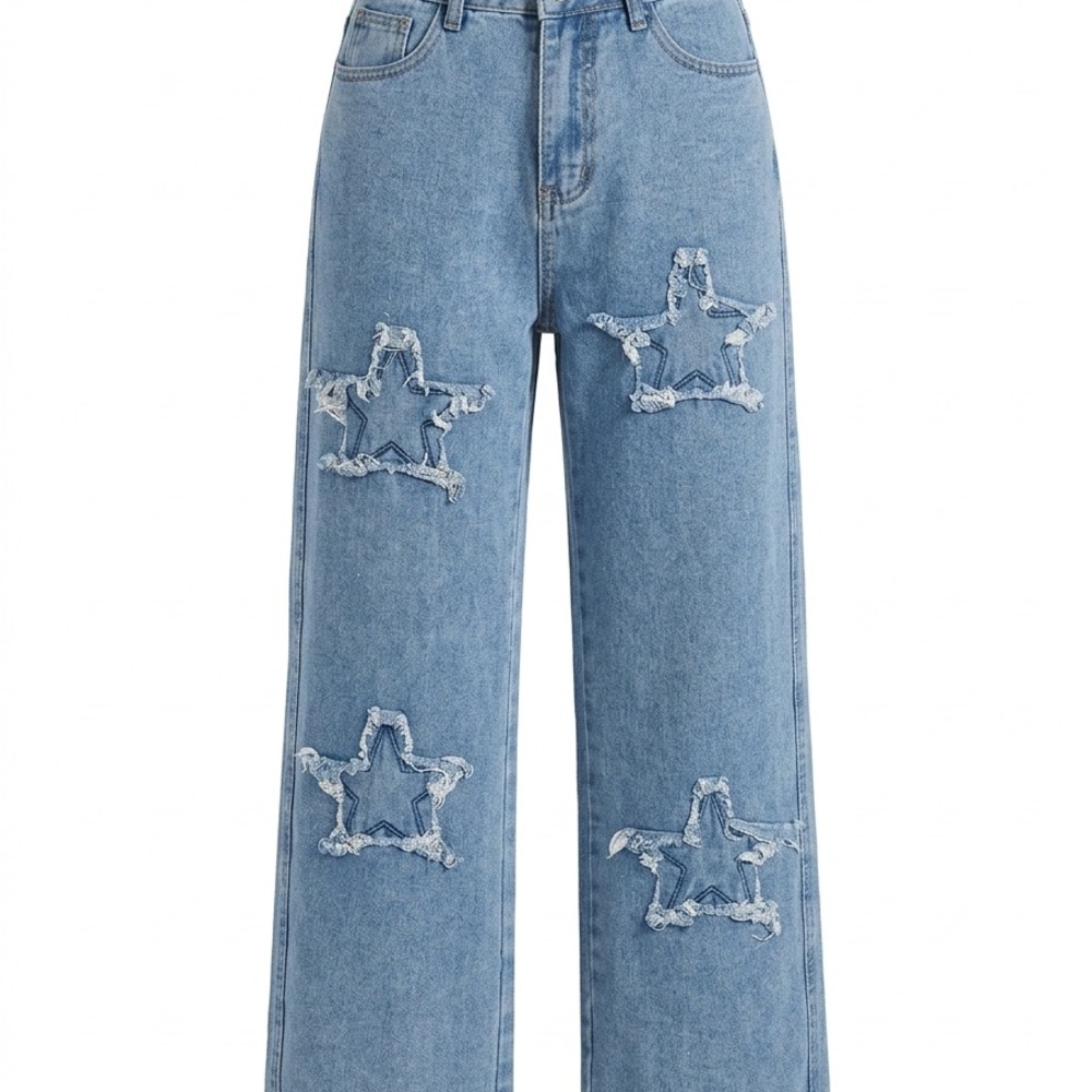 Women's Blue Star Patch Jeans